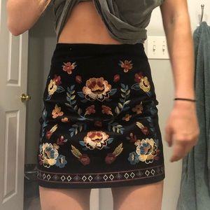 francescas embroidered skirt